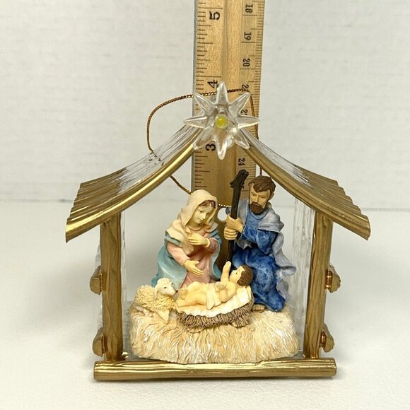 Nativity Christmas Ornament 2000 Avon Divine Baby Jesus Star DOES NOT WORK Read - Picture 8 of 10